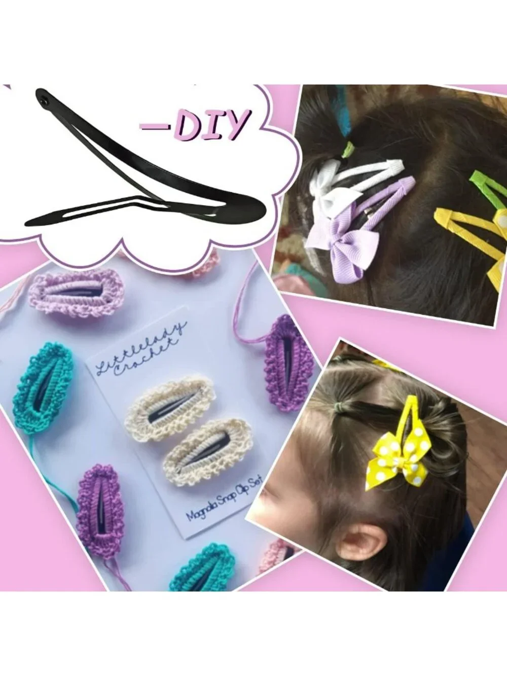 30 Pcs Big Snap Hair Clips - 3.1 Inch Barrettes for All Hair Types (Black)